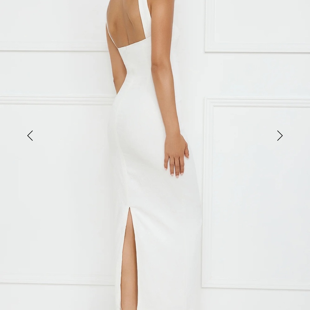 Hello Molly White Backless Dress